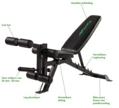 Tunturi UB60 Halterbank Verstelbaar - Fitnessbank Belastbaar Tot 200kg - Trainingsbank, Buikspierbank & Leg Extension In één -Fitnessapparatuur Serie Winkel 1200x1085 4