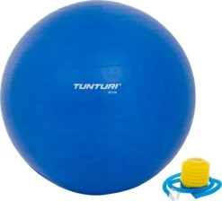 Tunturi Fitness Bal - Yoga Bal Inclusief Pomp - Pilates Bal - Zwangerschaps Bal - 65 Cm - Kleur: Blauw - Incl. Gratis Fitness App
