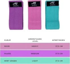 AJ-Sports Weerstandsbanden - Booty Band - Resistance Band - Fitness Elastiek - Paars/Roze/Cyaan - Set Van 3 Weerstandsbanden - Resistance Band - Fitness Band - Workout - Fitness - Inclusief Handleiding En Draagtas 4 AJ-Sports Weerstandsbanden - Booty Band - Resistance Band - Fitness Elastiek - Paars/Roze/Cyaan - Set Van 3 Weerstandsbanden - Resistance Band - Fitness Band - Workout - Fitness - Inclusief Handleiding En Draagtas -Fitnessapparatuur Serie Winkel 1200x1096