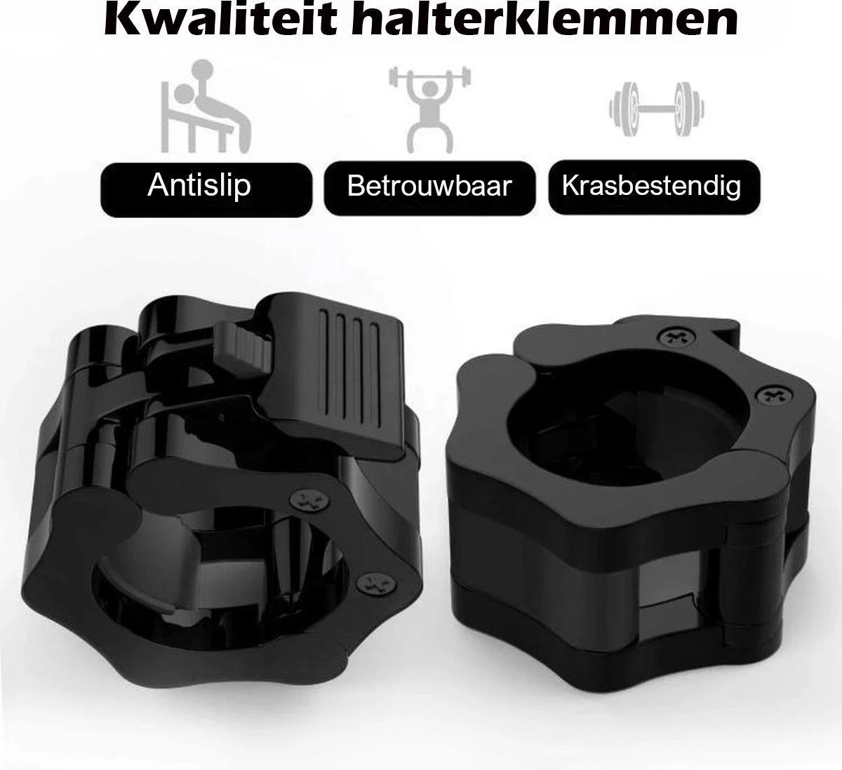 MJ Sports Premium Jaw Collar Set - Haltersluitingen - Halterklemmen - Halterstangsluiting - Jaw Collars - Olympic Barbell - Fitness - Set van 2 - 50mm - Zwart MJ Sports Premium Jaw Collar Set - Haltersluitingen - Halterklemmen - Halterstangsluiting - Jaw Collars - Olympic Barbell - Fitness - Set Van 2 - 50mm - Zwart -Fitnessapparatuur Serie Winkel 1200x1098 5