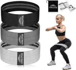 Weerstandsbanden Set Van 3 Stuks + E-Book - Resistance Band - Booty Band - Weerstandsband - Tested By Athletes