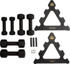 Tunturi Gewichten Centuri - Halterset - Dumbbell Set - Neopreen Dummbbells - 1 T/m 3kg - 3 Paar - Incl. Gratis Fitness App 5 Tunturi Gewichten Centuri - Halterset - Dumbbell Set - Neopreen Dummbbells - 1 T/m 3kg - 3 Paar - Incl. Gratis Fitness App -Fitnessapparatuur Serie Winkel 1200x1104 5