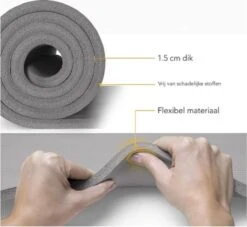 Merkloos Fitness Mat - Yoga Mat - Sport Mat - Antislip - Zwart - 178 X 60 X 1.0cm -Fitnessapparatuur Serie Winkel 1200x1105 1