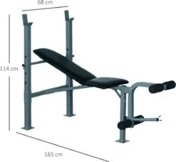 Fitnessbank - Bankdrukbank - Krachttraining - Fitness Bank - Bench Press - Leg Curl -Fitnessapparatuur Serie Winkel 1200x1107 8