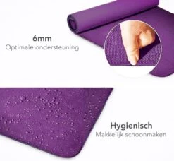 Eco Yoga Mat - Inclusief Draagriem - Fitness Mat Anti Slip - Extra Dik (6 Mm) - 183 X 61 X 0,6 Cm - Paars - Diverse Kleuren - Hoge Korting -Fitnessapparatuur Serie Winkel 1200x1108 7