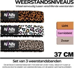 NINN Sports - Weerstandsbanden Set Van 3 Cheetah - Bootybands - Weerstandsband - Resistance Band - Fitnessband 4 NINN Sports - Weerstandsbanden Set Van 3 Cheetah - Bootybands - Weerstandsband - Resistance Band - Fitnessband -Fitnessapparatuur Serie Winkel 1200x1115 2