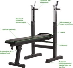 Tunturi WB20 Halterbank - Fitnessbank - Trainingsbank - Utility Bench - Opklapbaar - Bankdrukbank - Kleur: Zwart -Fitnessapparatuur Serie Winkel 1200x1116 5
