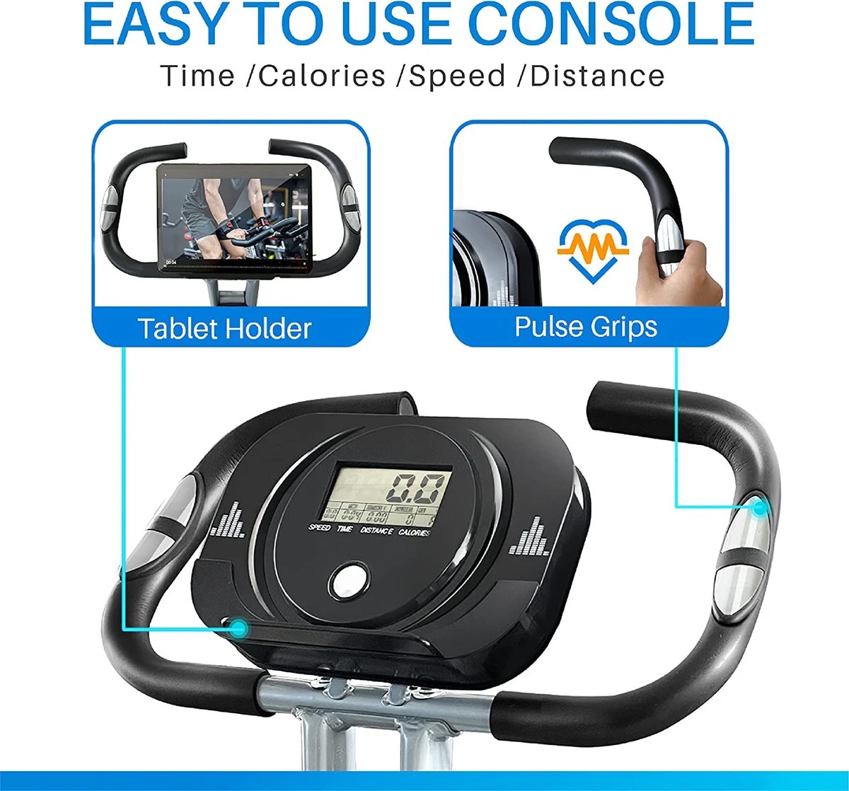 K IKIDO Indoorfietsen - X-Bike Hometrainer - Hometrainers - Fitness fiets Opvouwbaar - Inklapbare - Tablethouder - Ergometer - 8 weerstandsniveaus - Fitness bike - Max. 135 kg K IKIDO Indoorfietsen - X-Bike Hometrainer - Hometrainers - Fitness Fiets Opvouwbaar - Inklapbare - Tablethouder - Ergometer - 8 Weerstandsniveaus - Fitness Bike - Max. 135 Kg -Fitnessapparatuur Serie Winkel