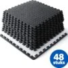 SWILIX ® Puzzelmat - 48 Stuks - 237 X180 X 1.2 (48 X 31x 31cm) - 4,26 M² Zachte Vloermat - Zwart -Fitnessapparatuur Serie Winkel 1200x1122 3