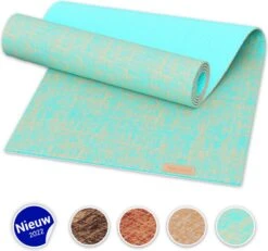 Yoga Mat Sportmat Fitnessmat Antislip Duurzaam Met Yoga Lessen - Turquoise