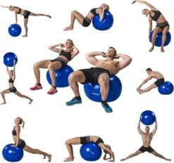 Tunturi Fitness Bal - Yoga Bal Inclusief Pomp - Pilates Bal - Zwangerschaps Bal - 55 Cm - Kleur: Blauw - Incl. Gratis Fitness App -Fitnessapparatuur Serie Winkel 1200x1125 1