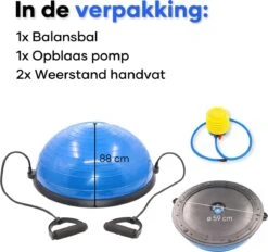Luxari - Balanstrainer Pro - Balansbal - Inclusief Pomp En Weerstandsbanden - Ø 60 Cm - Balance Board - Yoga Balance Ball - Yoga Bal - Balans Bal - Balansbord 5 Luxari - Balanstrainer Pro - Balansbal - Inclusief Pomp En Weerstandsbanden - Ø 60 Cm - Balance Board - Yoga Balance Ball - Yoga Bal - Balans Bal - Balansbord -Fitnessapparatuur Serie Winkel 1200x1125