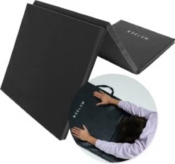 Yoga Mat Opvouwbaar Yogamat Fitness Mat Fitnessmat - Sport Mat - Fitnessmat Opvouwbaar - Multifunctioneel - 3-delig - 180x60cm - 5cm Dik - Zwart - Belum