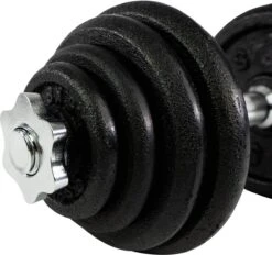 RS Sports Dumbellset - Halterset Met Gewichten - Totaal 30 Kg - 2 Stangen - Zwart -Fitnessapparatuur Serie Winkel 1200x1128 5