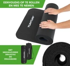 Tunturi Fitnessmat Met Draagtas - Yogamat - Sportmat Gemaakt Van Zacht NBR Materiaal - 180 X 60 X 1,5cm - Zwart - Incl. Gratis Fitness App 8 Tunturi Fitnessmat Met Draagtas - Yogamat - Sportmat Gemaakt Van Zacht NBR Materiaal - 180 X 60 X 1,5cm - Zwart - Incl. Gratis Fitness App -Fitnessapparatuur Serie Winkel 1200x1131 10