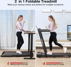 Merkloos Loopband - 2 In 1 Opvouwbare Draagbare Loopband - Elektrische Loopband - Met Monitor - Antislip - Verplaatsen En Op Te Bergen - Voor Thuis En Kantoor Gym 1-16 Km/u - 3.0HP - Zwart（excl.Smeerolie） -Fitnessapparatuur Serie Winkel 1200x1131 2