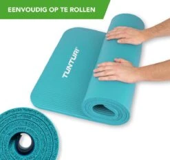 Tunturi Fitnessmat - Yogamat - Sportmat Gemaakt Van Zacht NBR Materiaal - 180 X 60 X 1,5cm - Turquoise- Incl. Gratis Fitness App 4 Tunturi Fitnessmat - Yogamat - Sportmat Gemaakt Van Zacht NBR Materiaal - 180 X 60 X 1,5cm - Turquoise- Incl. Gratis Fitness App -Fitnessapparatuur Serie Winkel 1200x1131 8