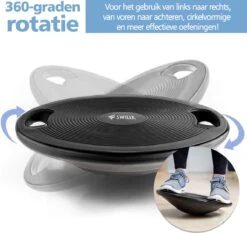 Swilix ® Balance Board - Balansbord Ø40 Cm - Balanstrainer Met 2 Handgrepen - Zwart 7 Swilix ® Balance Board - Balansbord Ø40 Cm - Balanstrainer Met 2 Handgrepen - Zwart -Fitnessapparatuur Serie Winkel 1200x1132 3