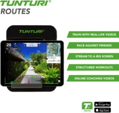 Tunturi Star Fit E100 HR I Plus Hometrainer - Ergometer - Fitnessfiets - Bluetooth - 21 Trainingsprogramma's - 16 Weerstandniveaus - Kleur: Zwart -Fitnessapparatuur Serie Winkel 1200x1134 1