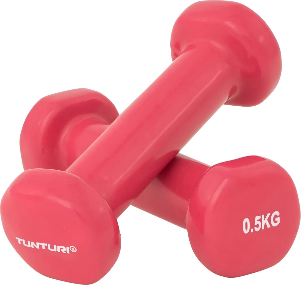 Tunturi Dumbell set - 2 x 0,5 kg - Vinyl - Roze - Incl. gratis fitness app Tunturi Dumbell Set - 2 X 0,5 Kg - Vinyl - Roze - Incl. Gratis Fitness App -Fitnessapparatuur Serie Winkel 1200x1136 15