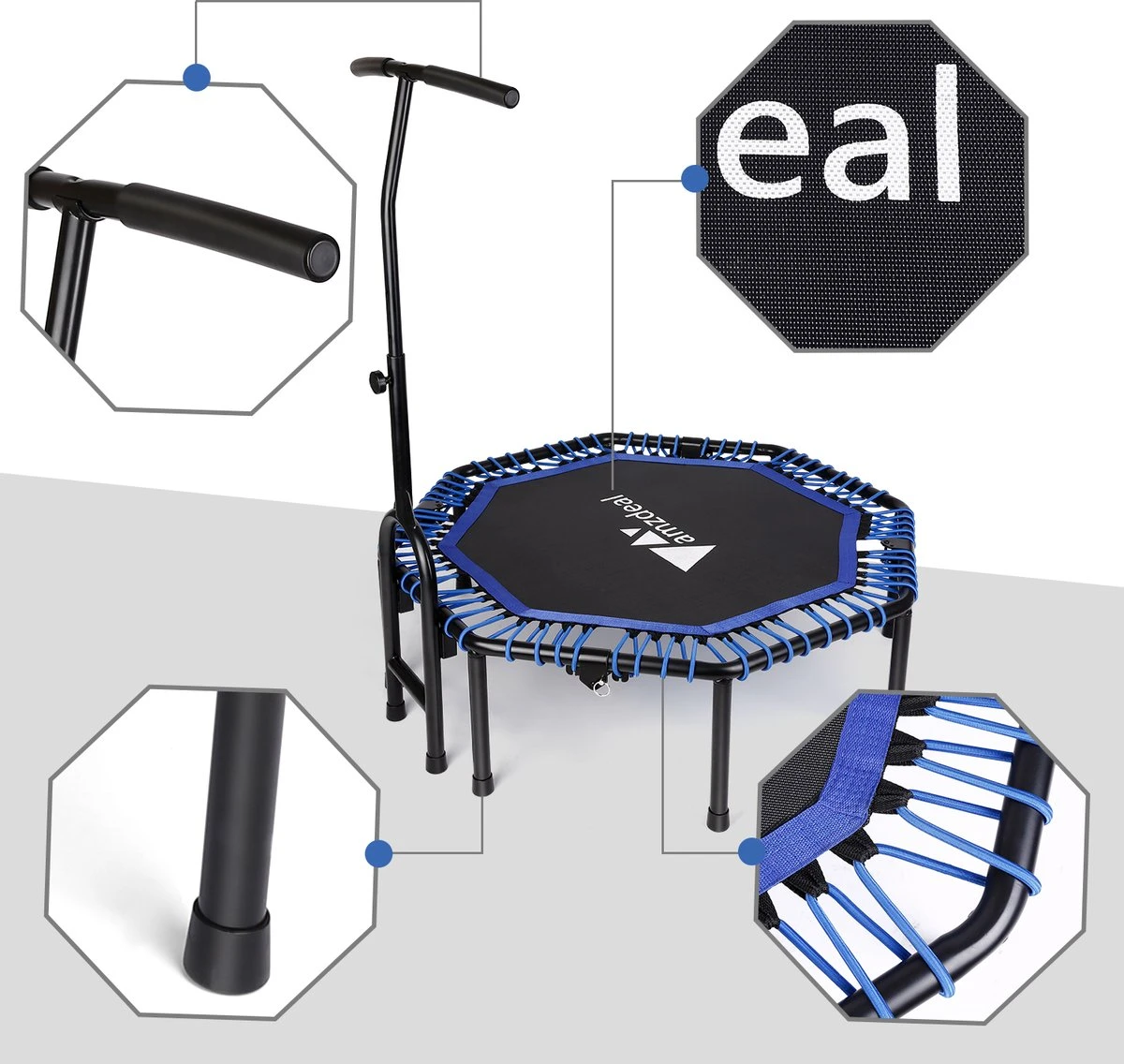 FOXSPORT Hoogwaardige fitness trampoline met handvat - opvouwbare trampoline - volwassene of kindertrampoline tot 120 kg - Inclusief handgrip - Sport Trampoline FOXSPORT Hoogwaardige Fitness Trampoline Met Handvat - Opvouwbare Trampoline - Volwassene Of Kindertrampoline Tot 120 Kg - Inclusief Handgrip - Sport Trampoline -Fitnessapparatuur Serie Winkel 1200x1136 5