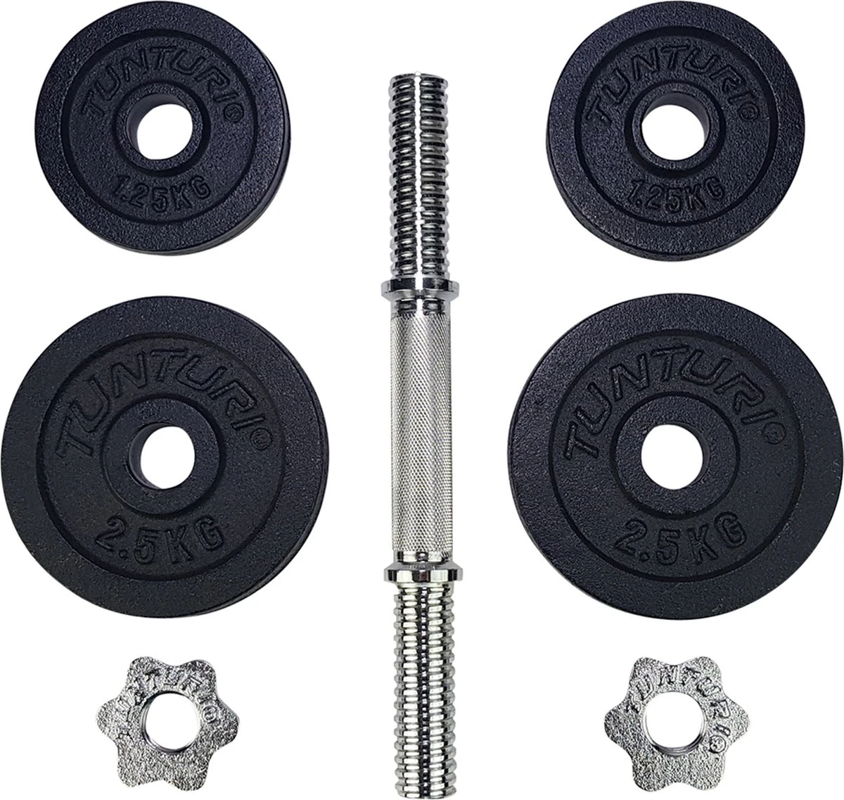 Tunturi Gewichten Gietijzer totaal 10kg - Halterset met schroefsluiting - Dumbbell set - 1 halterstang - 30mm - incl. gratis fitness app Tunturi Gewichten Gietijzer Totaal 10kg - Halterset Met Schroefsluiting - Dumbbell Set - 1 Halterstang - 30mm - Incl. Gratis Fitness App -Fitnessapparatuur Serie Winkel 1200x1137 21