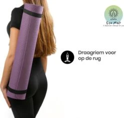 Eco Yoga Mat - Inclusief Draagriem - Fitness Mat Anti Slip - Extra Dik (6 Mm) - 183 X 61 X 0,6 Cm - Paars - Diverse Kleuren - Hoge Korting -Fitnessapparatuur Serie Winkel 1200x1138 12