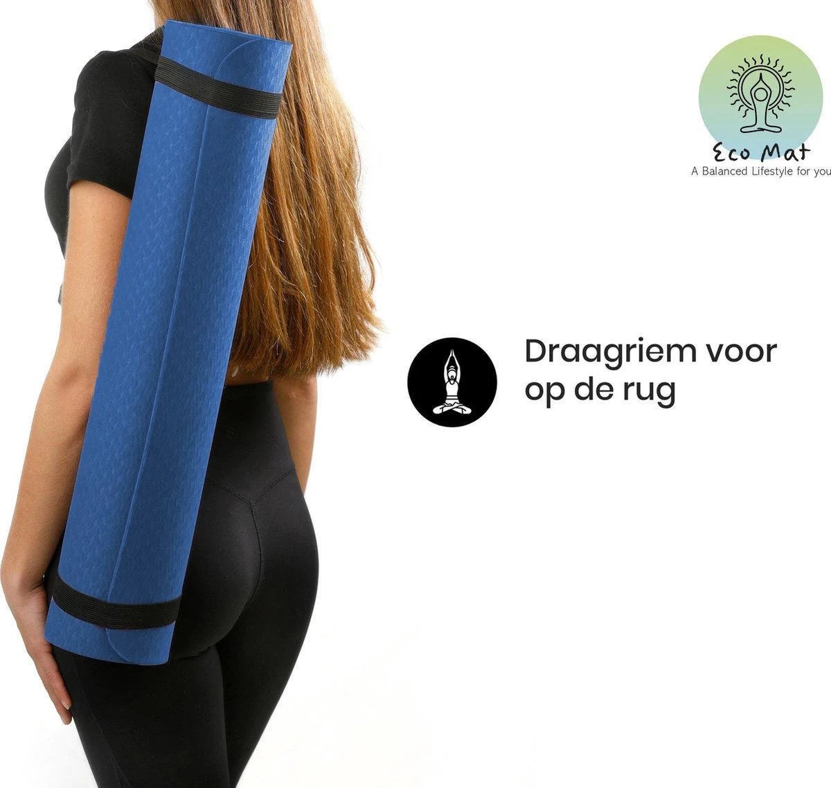 Eco Yoga Mat - Inclusief Draagriem - Fitness Mat Anti Slip - Extra Dik (6 mm) - 183 x 61 x 0,6 cm - Donker Blauw - Diverse kleuren - Hoge korting Eco Yoga Mat - Inclusief Draagriem - Fitness Mat Anti Slip - Extra Dik (6 Mm) - 183 X 61 X 0,6 Cm - Donker Blauw - Diverse Kleuren - Hoge Korting -Fitnessapparatuur Serie Winkel 1200x1138 9