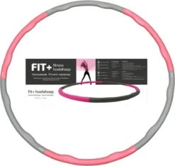 Sportbay FIT+ - Fitness Hoelahoep - 1.5 Kg - Ø 100 Cm - Roze/Grijs