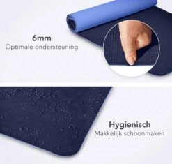 LifeGoods Yogamat - 61x183x0,6cm - Draagriem - Extra Dik - Blauw -Fitnessapparatuur Serie Winkel 1200x1140 4