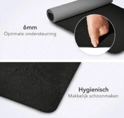 LifeGoods Yogamat - 61x183x0,6cm - Draagriem - Extra Dik - Zwart/Grijs -Fitnessapparatuur Serie Winkel 1200x1140 5