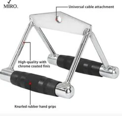 MIRO Roeigreep - Meedraaiend - Roei Handgreep - Parallelgreep - Handvat - Fitness - Dubbele Handgreep - + Karabijnhaak -Fitnessapparatuur Serie Winkel 1200x1141 1