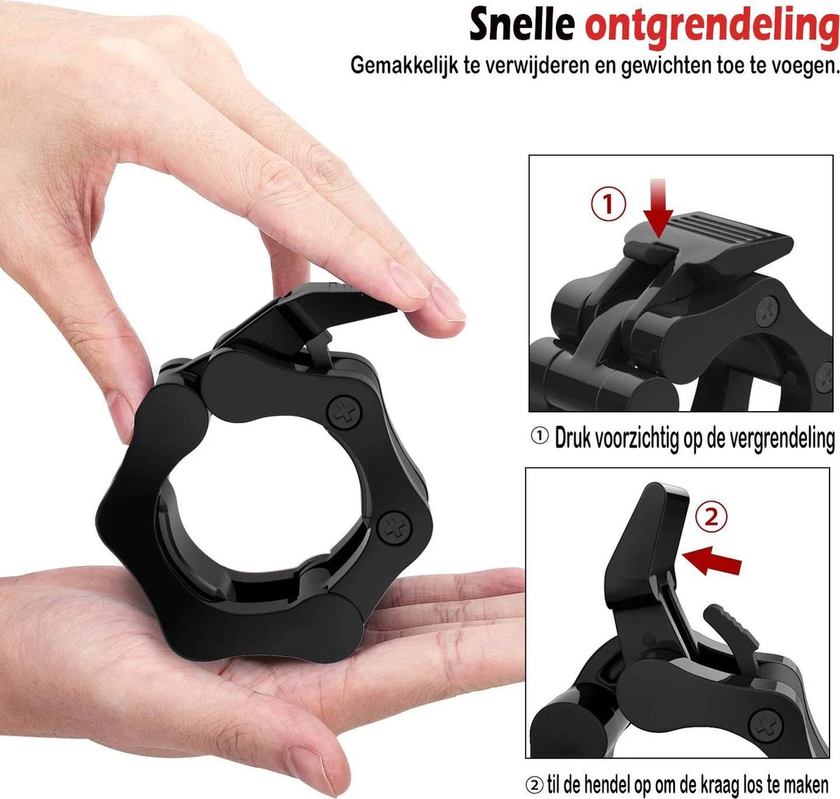 MJ Sports Premium Jaw Collar Set - Haltersluitingen - Halterklemmen - Halterstangsluiting - Jaw Collars - Olympic Barbell - Fitness - Set van 2 - 50mm - Zwart MJ Sports Premium Jaw Collar Set - Haltersluitingen - Halterklemmen - Halterstangsluiting - Jaw Collars - Olympic Barbell - Fitness - Set Van 2 - 50mm - Zwart -Fitnessapparatuur Serie Winkel 1200x1141 10