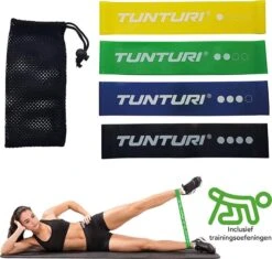 Tunturi 4 Weerstandsbanden Set - Mini Power Body Band - Weerstandsband - Fitness Elastiek - Fitnessband - Trainingsband - Gymnastiekband - Incl. Gratis Fitness App -Fitnessapparatuur Serie Winkel 1200x1142 4