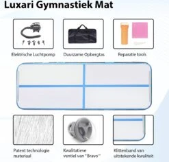 Luxari - AirTrack Pro - 3 Meter - Inclusief Opbergtas, Reparatie-kit & 600W Elektrische Pomp - Turnmatten - Gymnastiek Turnmat - Fitness Matten -Fitnessapparatuur Serie Winkel 1200x1148 9