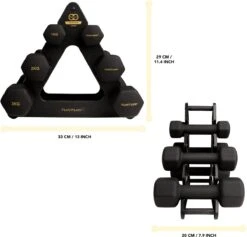 Tunturi Gewichten Centuri - Halterset - Dumbbell Set - Neopreen Dummbbells - 1 T/m 3kg - 3 Paar - Incl. Gratis Fitness App 4 Tunturi Gewichten Centuri - Halterset - Dumbbell Set - Neopreen Dummbbells - 1 T/m 3kg - 3 Paar - Incl. Gratis Fitness App -Fitnessapparatuur Serie Winkel 1200x1150 19