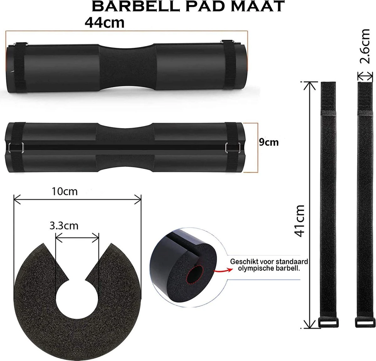 MJ Sports Premium Barbell Pad - Nekbeschermer - Barpad - Nekkussen - Squats - Hip Thrusts - Fitness - Zwart MJ Sports Premium Barbell Pad - Nekbeschermer - Barpad - Nekkussen - Squats - Hip Thrusts - Fitness - Zwart -Fitnessapparatuur Serie Winkel 1200x1151 10