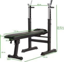 Tunturi WB20 Halterbank - Fitnessbank - Trainingsbank - Utility Bench - Opklapbaar - Bankdrukbank - Kleur: Zwart -Fitnessapparatuur Serie Winkel 1200x1158 4