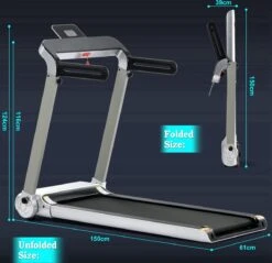 Merax Elektrische Loopband - Opvouwbaar - Inklapbaar Hardloopband - Professioneel - Fitness Hometrainer - Zilver Met Zwart -Fitnessapparatuur Serie Winkel 1200x1160 6