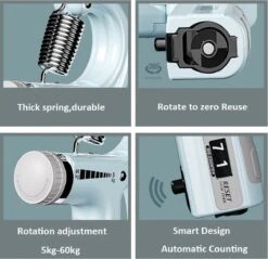 Handgrip Trainer Pro, Fitness - Verstelbaar- Handknijper - Onderarm Trainer - Grip Trainer - Met Teller - 5 Tot 60KG - Grijs Zwart 4 Handgrip Trainer Pro, Fitness - Verstelbaar- Handknijper - Onderarm Trainer - Grip Trainer - Met Teller - 5 Tot 60KG - Grijs Zwart -Fitnessapparatuur Serie Winkel 1200x1161 10