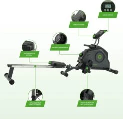 Tunturi Cardio Fit R30 Roeitrainer - Inklapbaar - Roeimachine Met 8 Weerstandsniveaus - Roeiapparaat Voor Thuis - Incl. Tablethouder -Fitnessapparatuur Serie Winkel 1200x1162 2