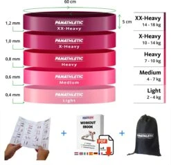 Panathletic Weerstandsbanden – Set Van 5 – Handleiding – Opbergzakje – EBook Met Extra Oefeningen – Roze -Fitnessapparatuur Serie Winkel 1200x1162 3