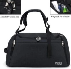 CySILI® Reistas, Sporttas, Kan Als Rugzak Gedragen Worden, Handbagage, Met Schoenenvak En Vak Voor Natte Spullen, Met Cijferslot - Voor Dames En Heren - Tas Voor Sport, Fitness, 42 Liter Inhoud, Gym - Travel Bag & Duffel Bag 4 CySILI® Reistas, Sporttas, Kan Als Rugzak Gedragen Worden, Handbagage, Met Schoenenvak En Vak Voor Natte Spullen, Met Cijferslot - Voor Dames En Heren - Tas Voor Sport, Fitness, 42 Liter Inhoud, Gym - Travel Bag & Duffel Bag -Fitnessapparatuur Serie Winkel 1200x1163 14