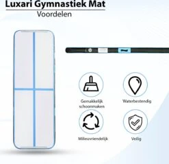 Luxari - AirTrack Pro - 3 Meter - Inclusief Opbergtas, Reparatie-kit & 600W Elektrische Pomp - Turnmatten - Gymnastiek Turnmat - Fitness Matten -Fitnessapparatuur Serie Winkel 1200x1163 8