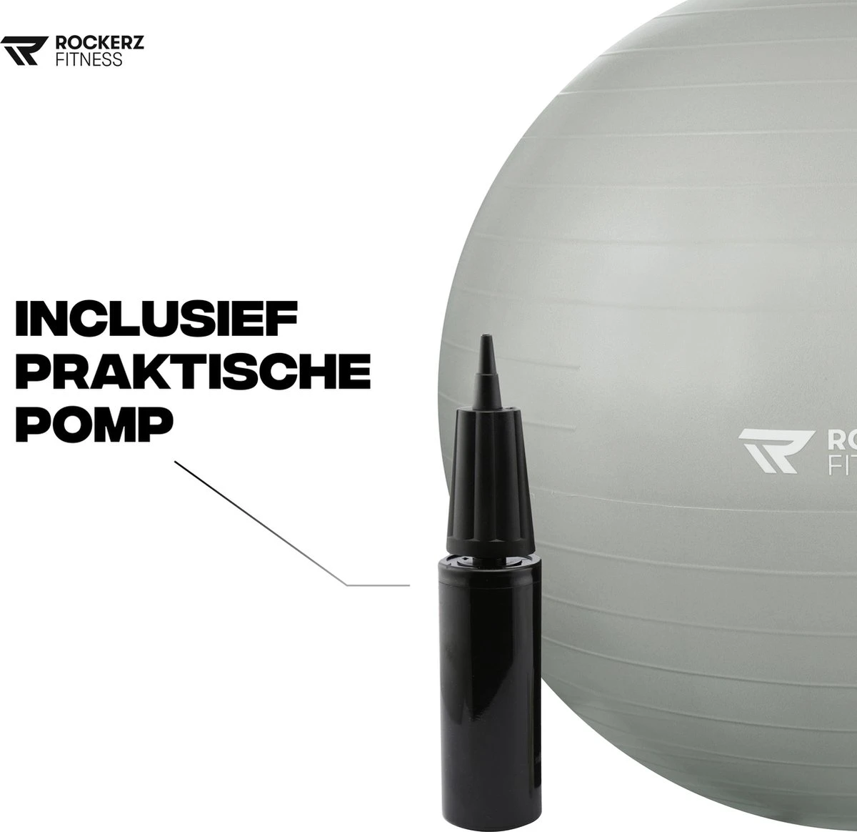 Rockerz Fitness® - Yoga bal inclusief pomp - Pilates bal - Fitness bal - Zwangerschapsbal - Goede houding bij het thuiswerken - 90 cm - kleur: Grijs Rockerz Fitness® - Yoga Bal Inclusief Pomp - Pilates Bal - Fitness Bal - Zwangerschapsbal - Goede Houding Bij Het Thuiswerken - 90 Cm - Kleur: Grijs -Fitnessapparatuur Serie Winkel 1200x1164 8