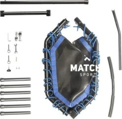Matchu Sports - Fitness Trampoline PRO - Sport Trampoline - Mini Trampoline - Bungee Vering - 110cm Diameter -Fitnessapparatuur Serie Winkel 1200x1165 2