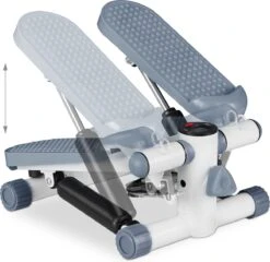 Relaxdays Swing Stepper - 2 Weerstandsbanden - Fitness Stepper - Display - Diverse Kleuren - Grijs -Fitnessapparatuur Serie Winkel 1200x1165