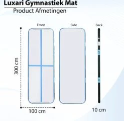 Luxari - AirTrack Pro - 3 Meter - Inclusief Opbergtas, Reparatie-kit & 600W Elektrische Pomp - Turnmatten - Gymnastiek Turnmat - Fitness Matten -Fitnessapparatuur Serie Winkel 1200x1166 10