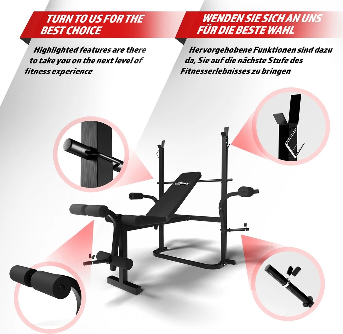 Physionics - Multifunctionele Halterbank - Butterfly Oefening, Sit-ups - Krachttraining - Training Benen - Verstelbare Rugleuning in 4 Standen, Maximum Draagvermogen 255kg - Zwart Physionics - Multifunctionele Halterbank - Butterfly Oefening, Sit-ups - Krachttraining - Training Benen - Verstelbare Rugleuning In 4 Standen, Maximum Draagvermogen 255kg - Zwart -Fitnessapparatuur Serie Winkel 1200x1167 15