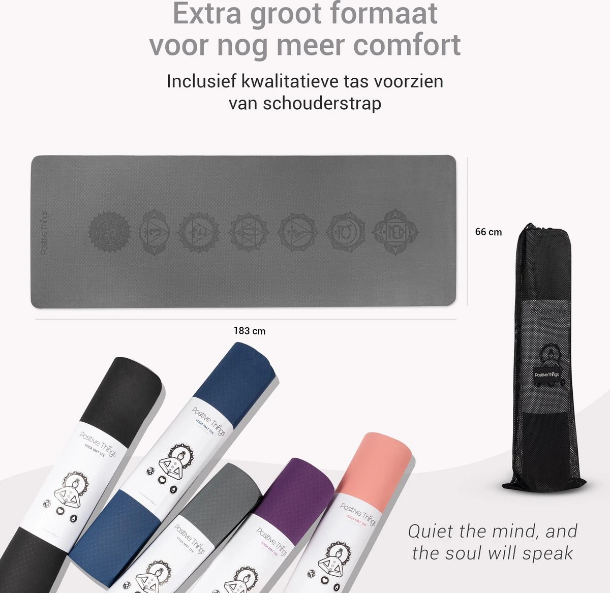 Yoga Mat Sportmat Fitnessmat Antislip Duurzaam Met Yoga lessen - Grijs Yoga Mat Sportmat Fitnessmat Antislip Duurzaam Met Yoga Lessen - Grijs -Fitnessapparatuur Serie Winkel 1200x1167 2